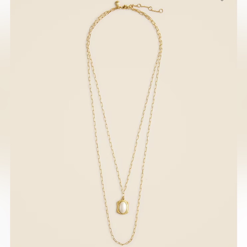 J. Crew • NWT • Layered Pearl Pendant Necklace